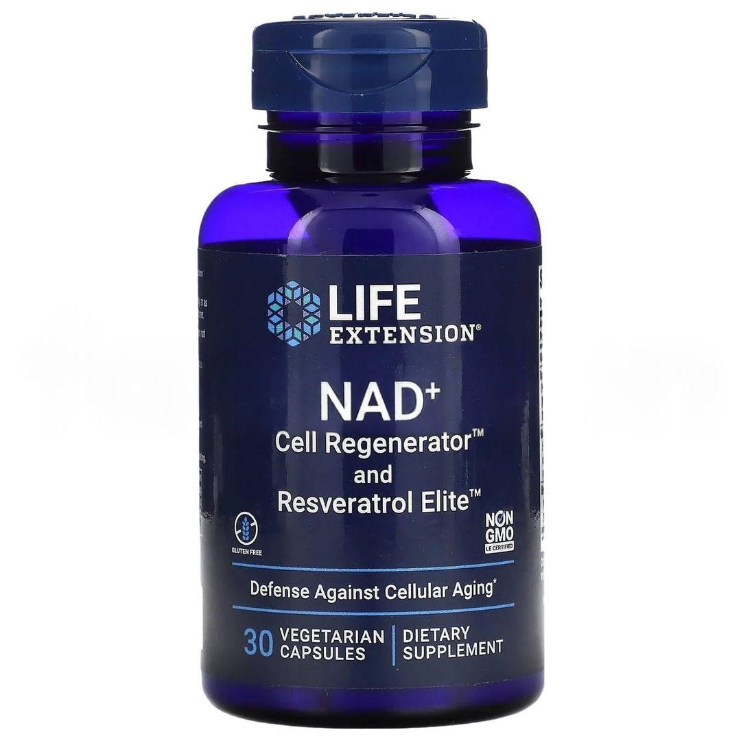 Life Extension Nad+ Cell Regenerator And Resveratrol Elite 30 Vegetarian Capsules - İthal