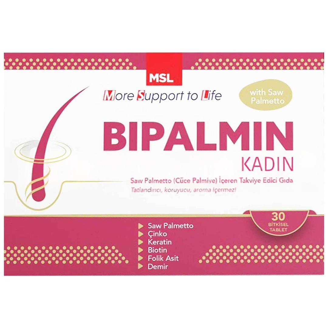 MSL Bipalmin With Saw Palmetto Women Saç Dökülmesi İçin 30 Tablet