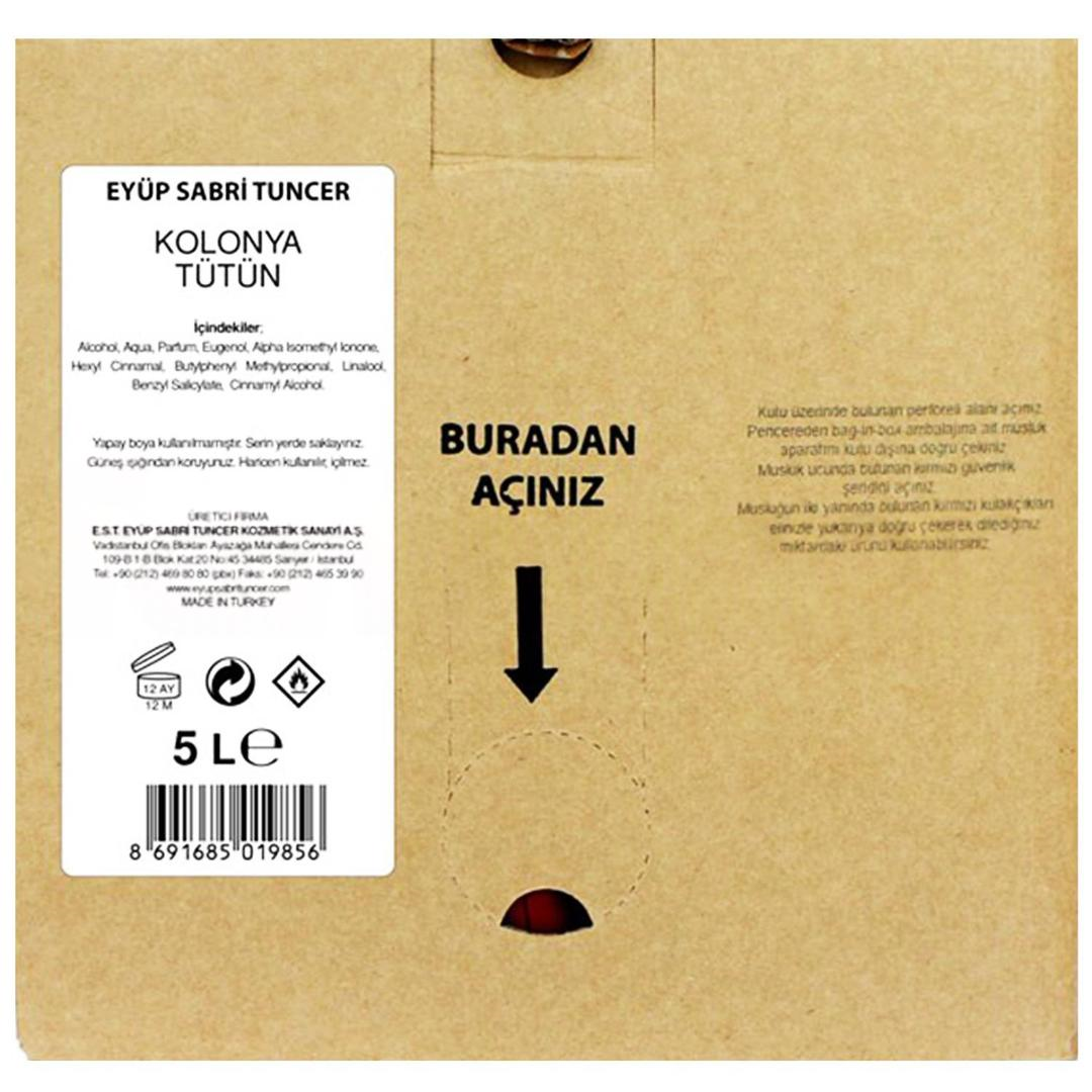Eyüp Sabri Tuncer Tütün Kolonyası 5 Lt - Bag İn Box