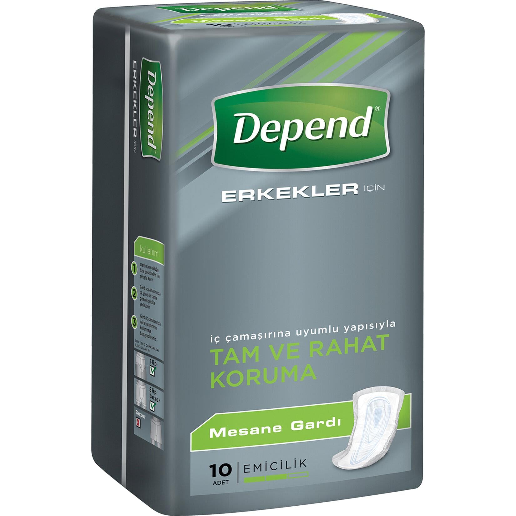 Depend Mesane Ped Erkekler İçin 10'lu