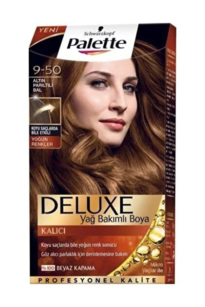 Palette Deluxe 9 50 Altın Parıltılı Bal Saç Boyası