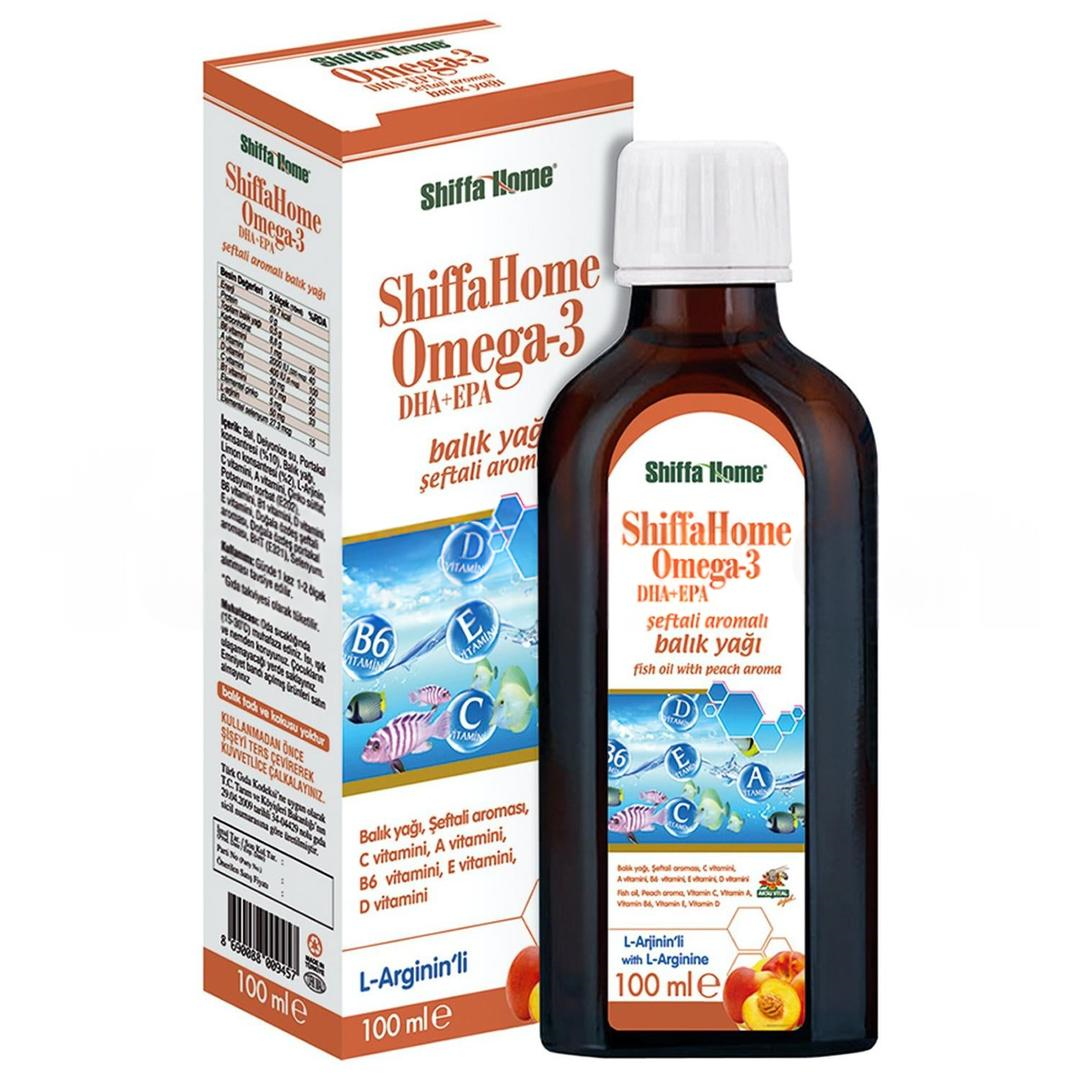 Shiffa Home Omega-3 Balık Yağı Şeftali Aromalı 100 ml