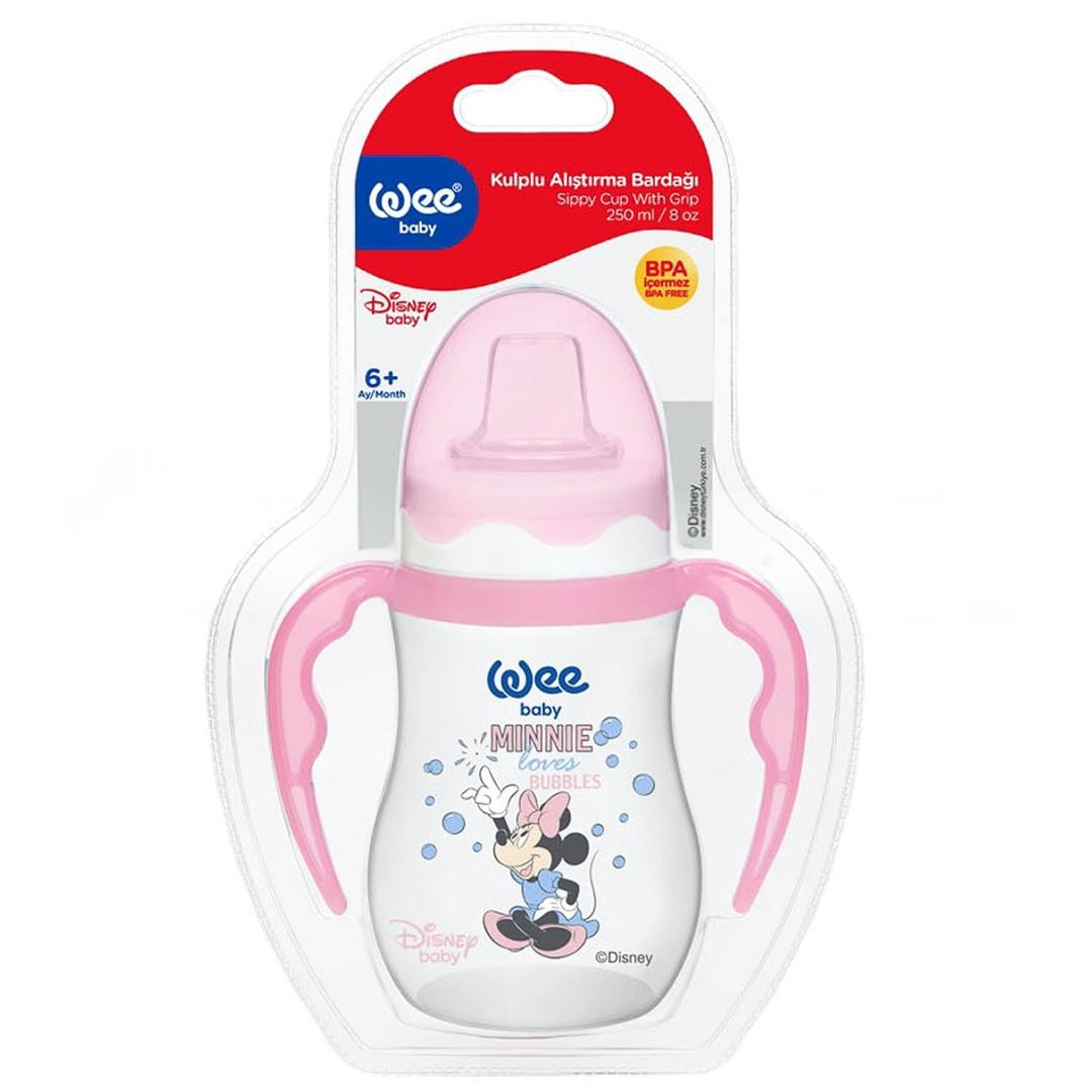 Wee Baby 188 Kulplu Alıştırma Bardağı Disney 250 ml - Pembe
