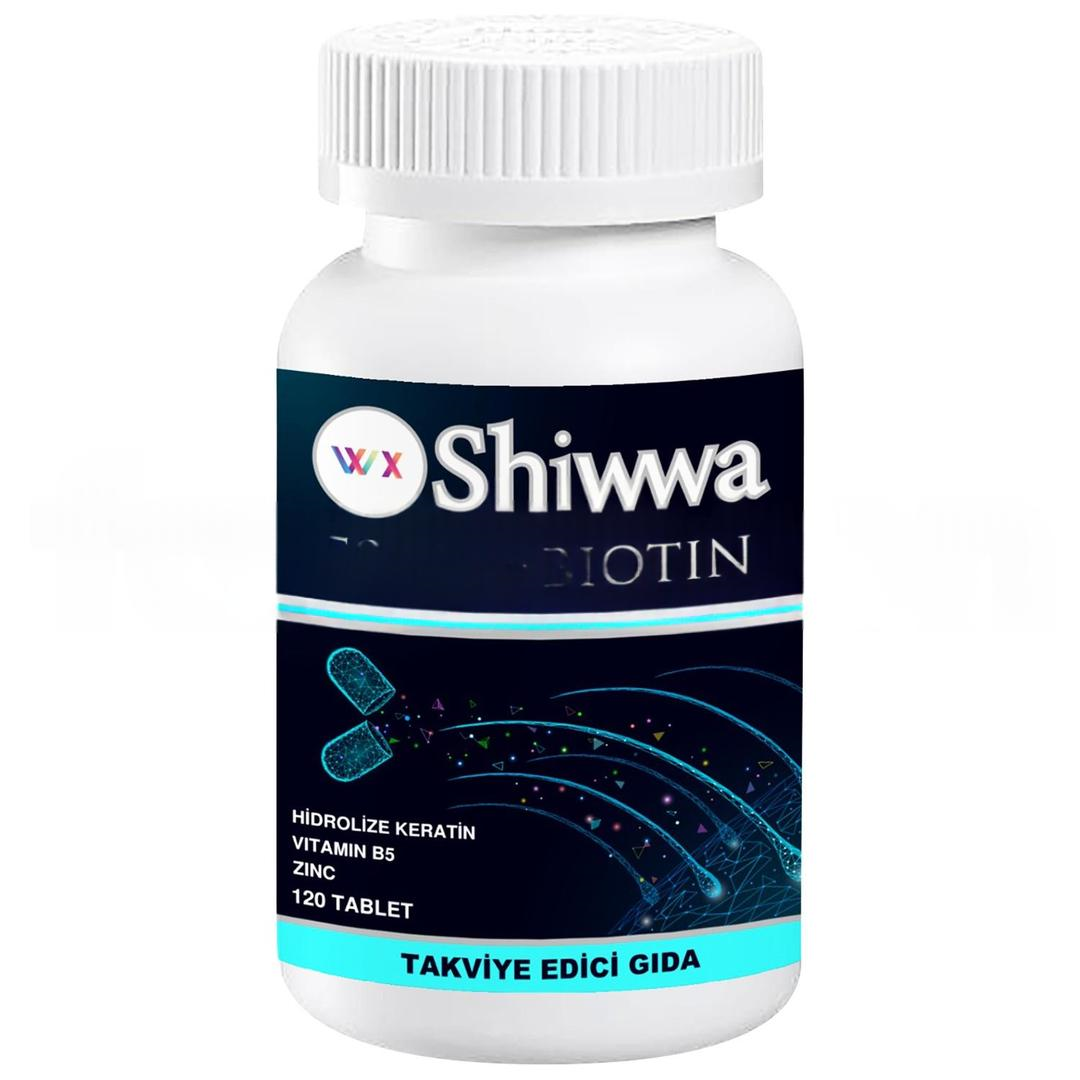 Shiwwa Biotin Hidrolize Keratin Vitamin B5 120 Tablet
