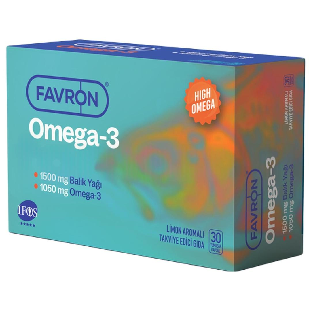 Favron Omega 3 İçeren Takviye Edici Gıda 30 Kapsül