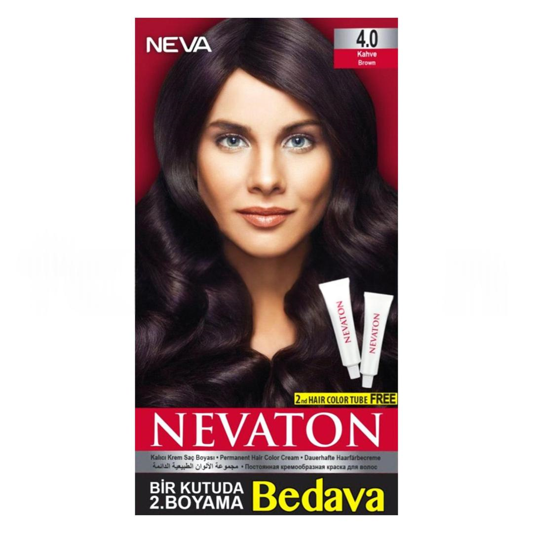 Nevaton Kalıcı Krem Saç Boyası 4.0 Kahve