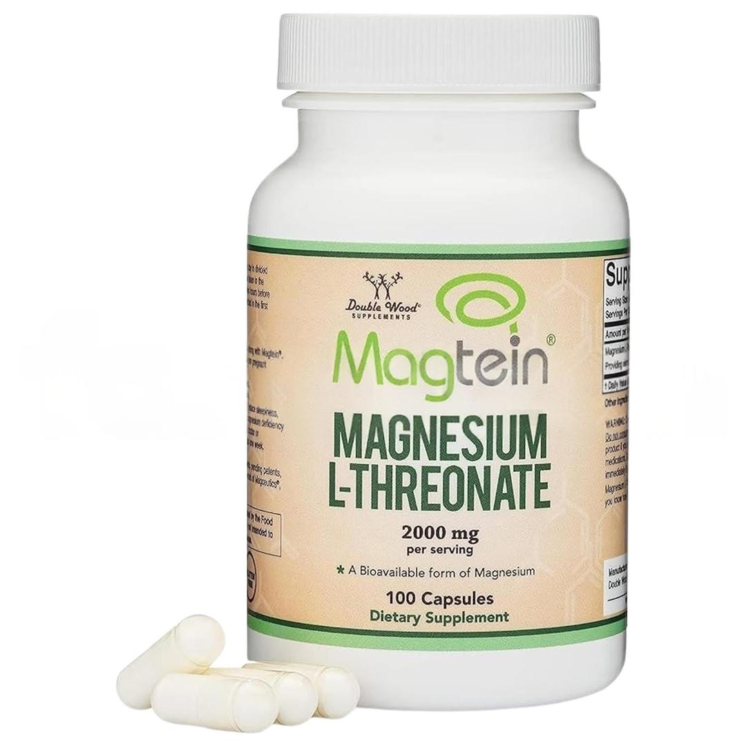 Double Wood Magtein Magnesium L-Threonate 2000 mg 100 Capsules - İthal