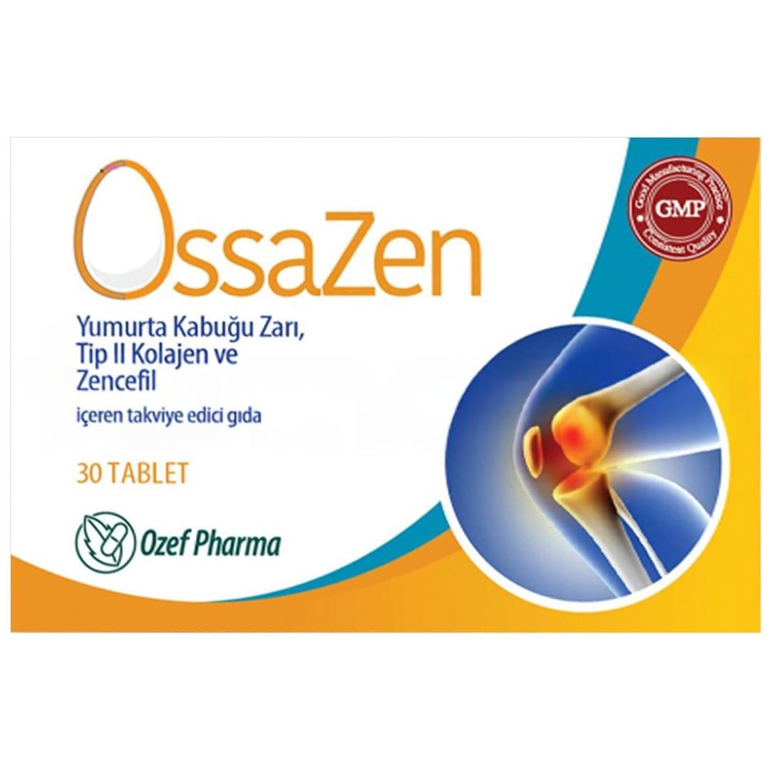 Ossazen Tip 2 Kolagen Zencefil ve Yumurta Kabuğu Zarı 30 Tablet