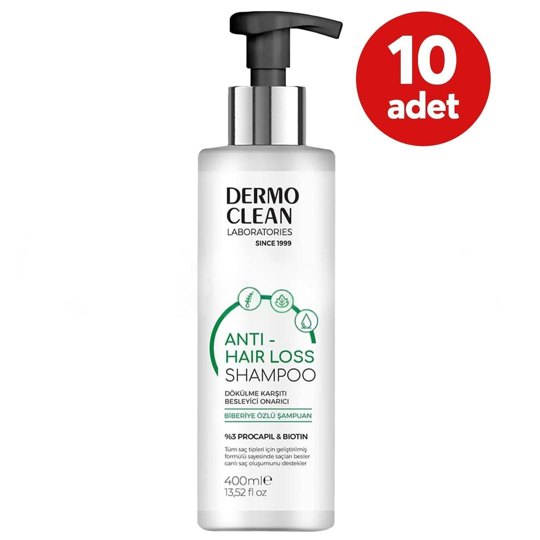Dermo Clean Procapil ve Biotin İçerikli Biberiye Özlü Şampuan 400 ml - 10 Adet