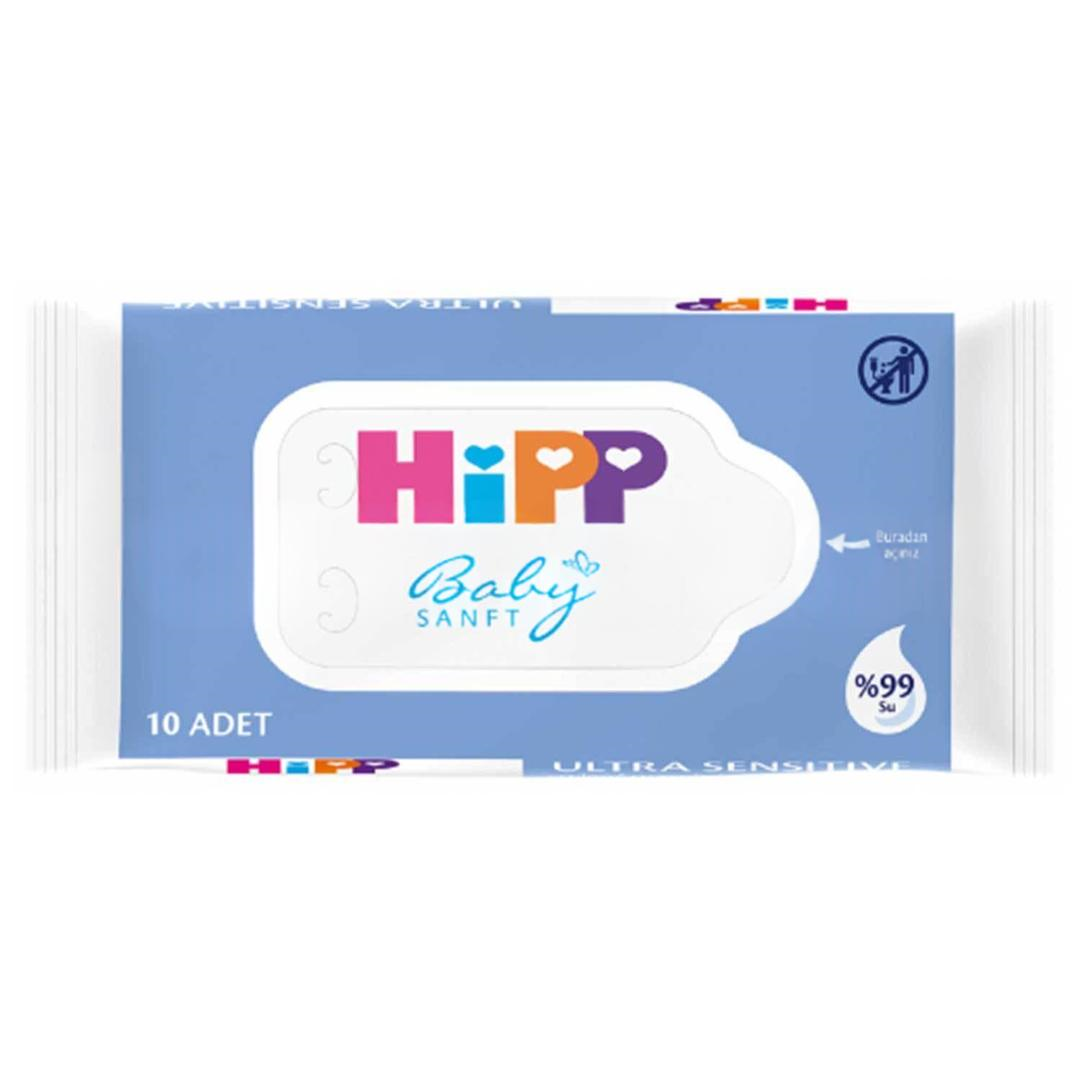 Hipp Babysanft Ultra Sensitive Yenidoğan Temizlik Bakım Mendili 10 Yaprak