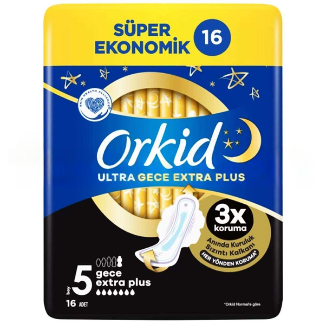 Orkid Ultra Extra Hijyenik Ped Plus Gece 16'li
