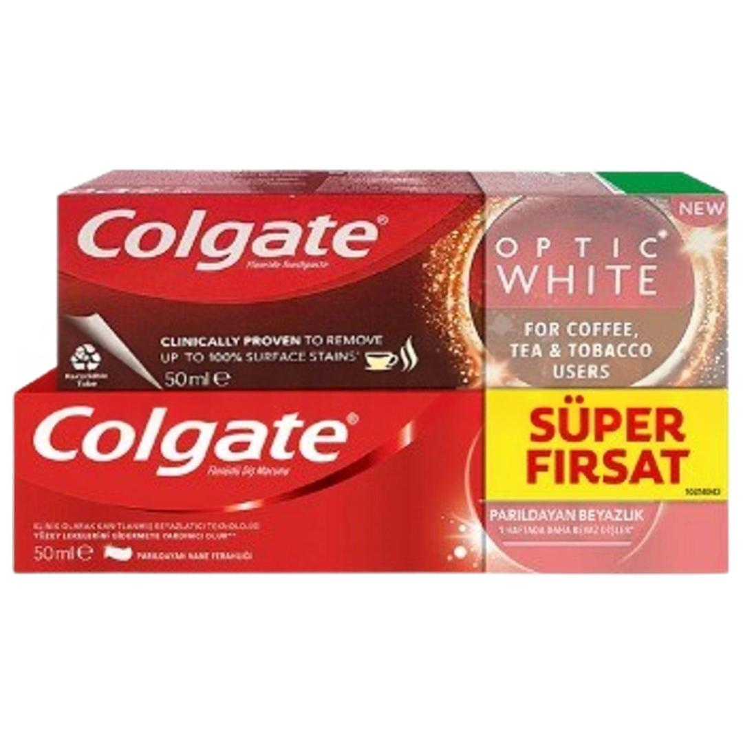 Colgate Set - Çay ve Tütün 50 ml + Parıldayan Beyaz 50 ml