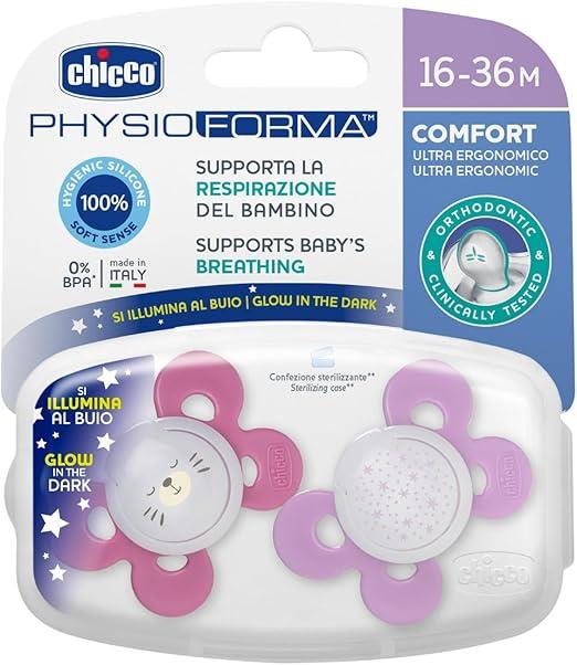 CHICCO.050 PHYSIO COMFORT KIZ 16-36AY+ 2LI  GECE PARLAYAN 2'Lİ