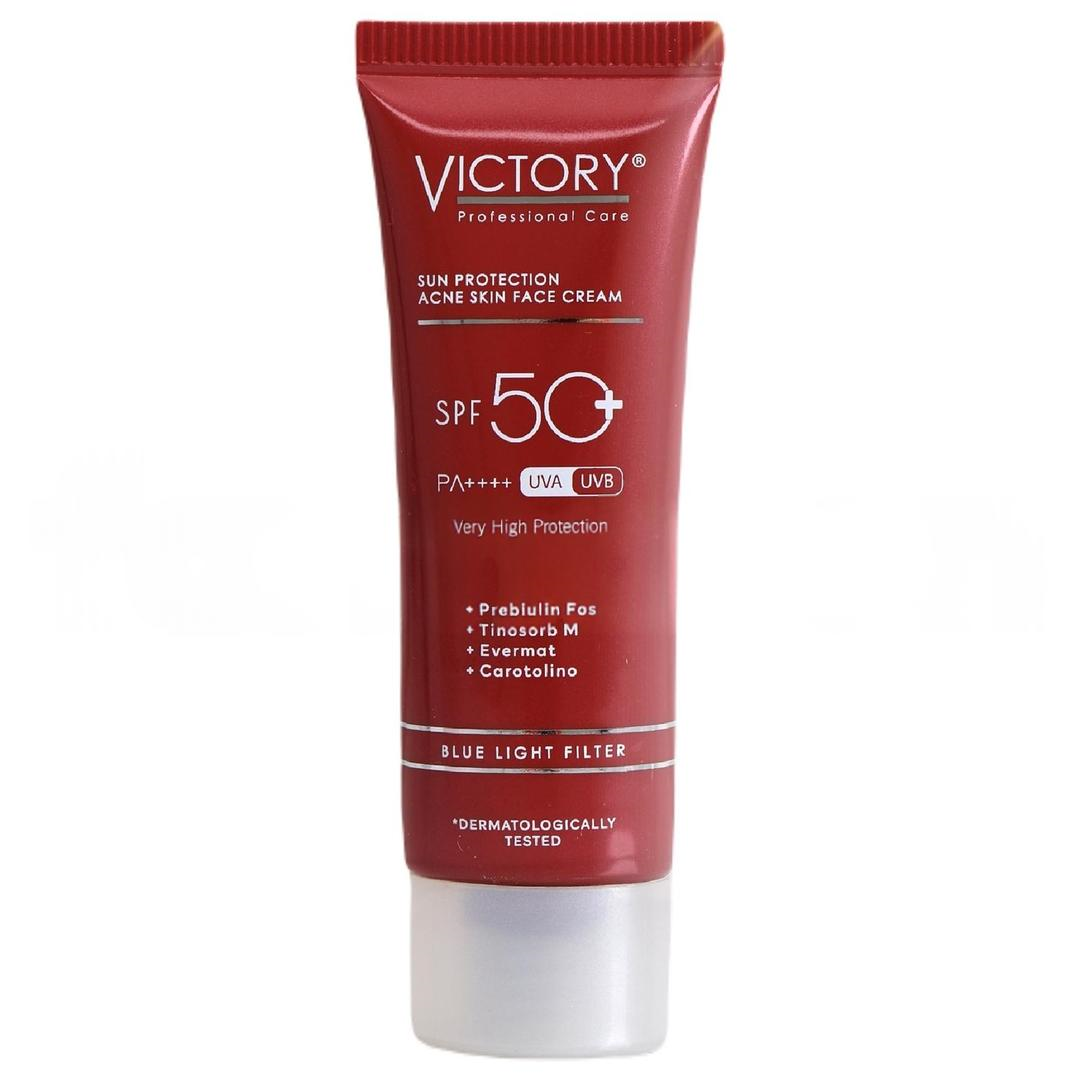 Victory Yüz Kremi Akne Karşıtı Mavi Işık Filtreli Tüp SPF50+ 50 ml