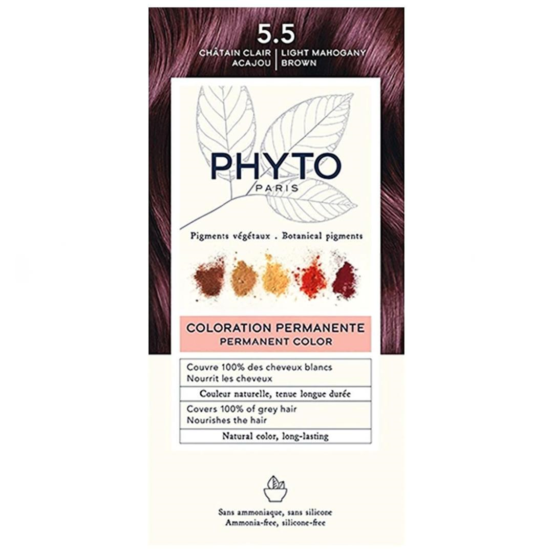 Phyto Color Saç Boyası - 5.5 Açık Kestane Akaju - Eski Ambalaj