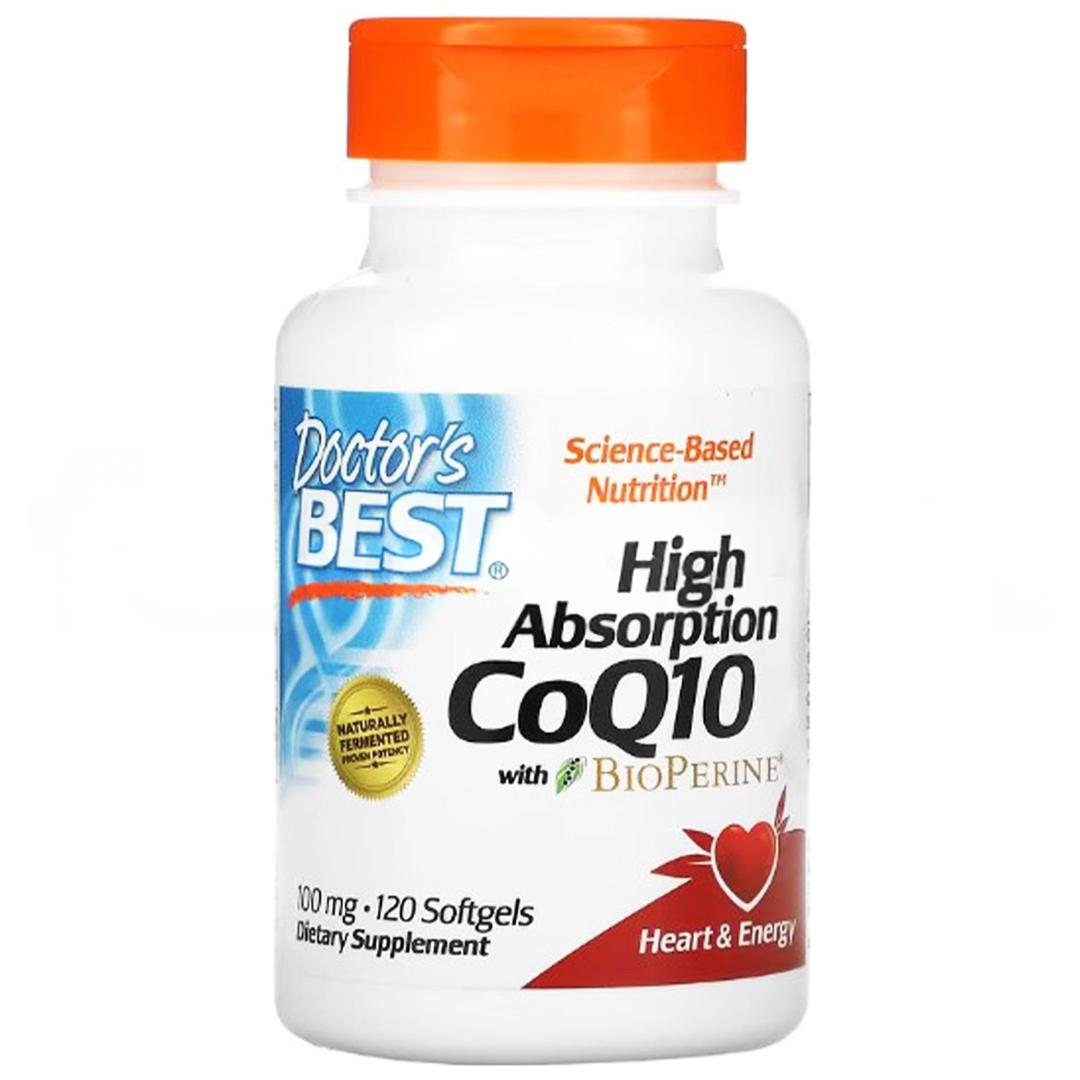 Doctor's Best High Absorption COQ10 With Bioperine 100 mg 120 Softgels - İthal