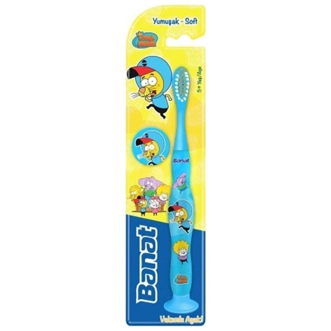 Banat Çocuk Diş Fırçası Kapakli Soft 5+ Yaş Kral Şakir Erkek