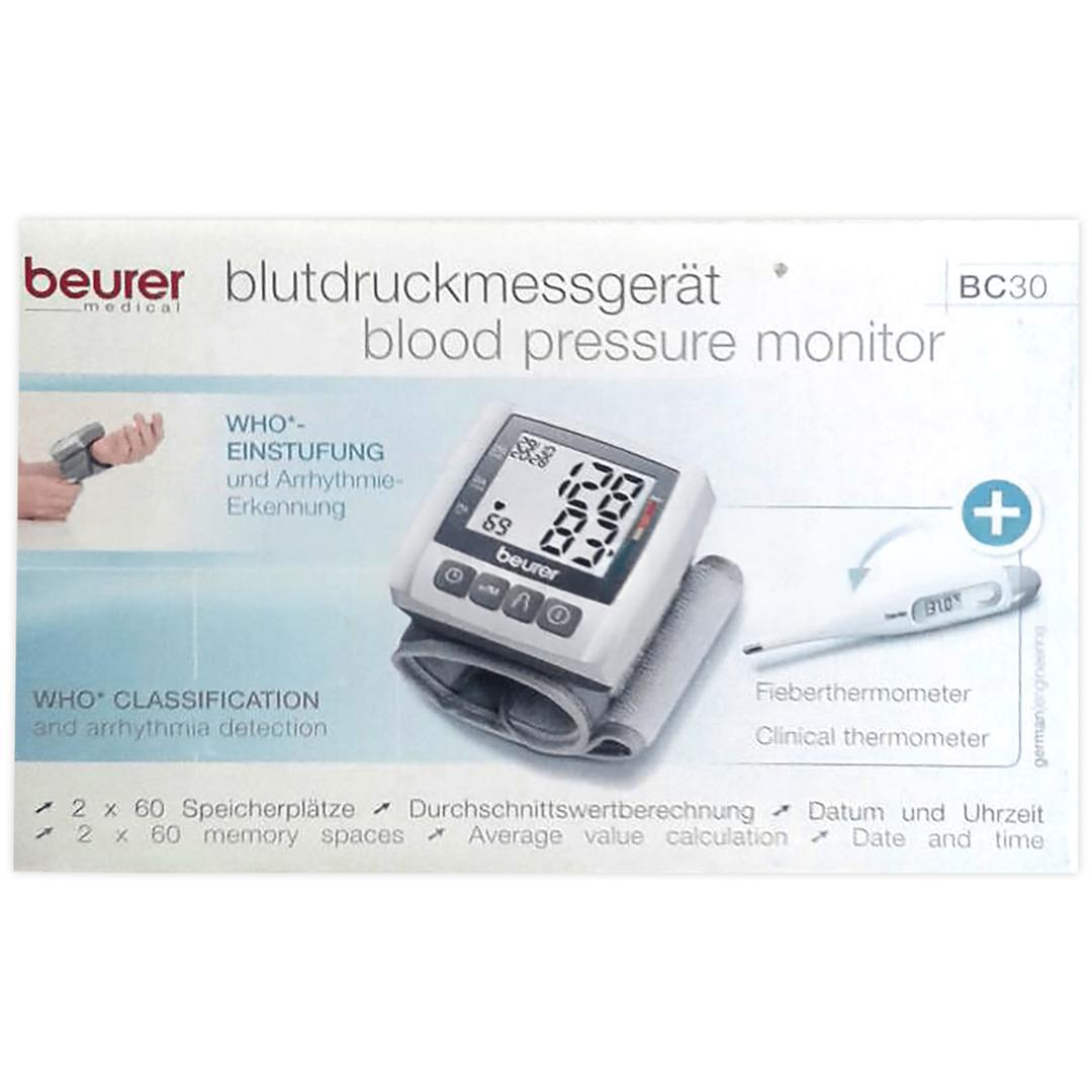 Beurer BC30 Dijital Bilekten Tansiyon Aleti + FT09 Ateş Ölçer Hediye