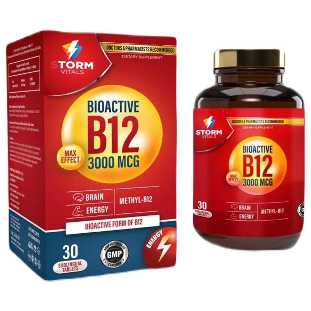 Storm Vitals Max B12 3000 mcg 30 Sublingual Tablet