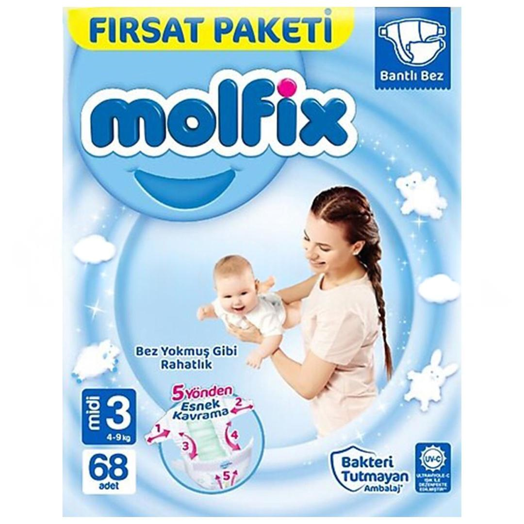 Molfix Bebek Bezi Fırsat Paketi No: 3 68'li