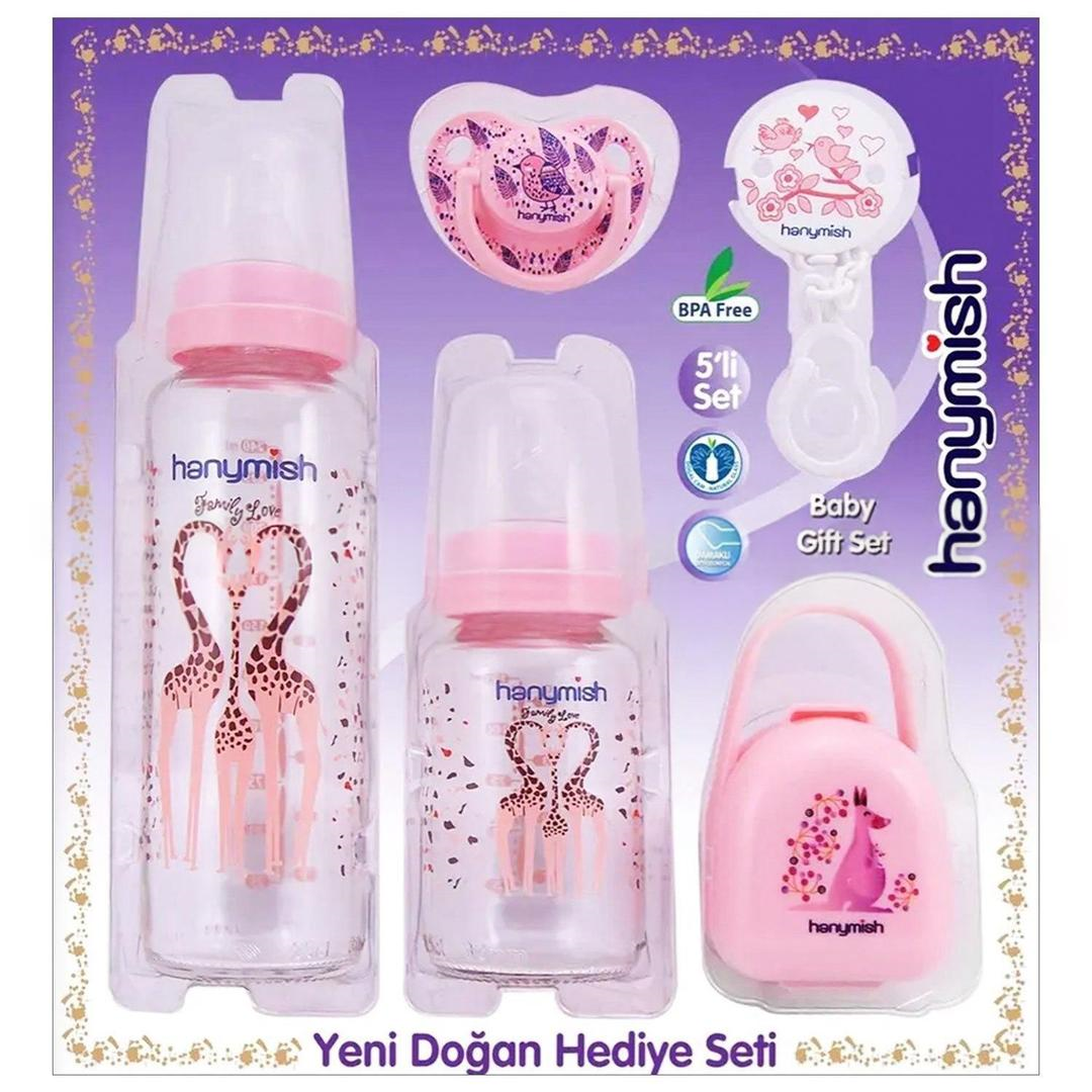 Hanymish 656 Yenidoğan PP Hediye Seti 4'lü - Pembe