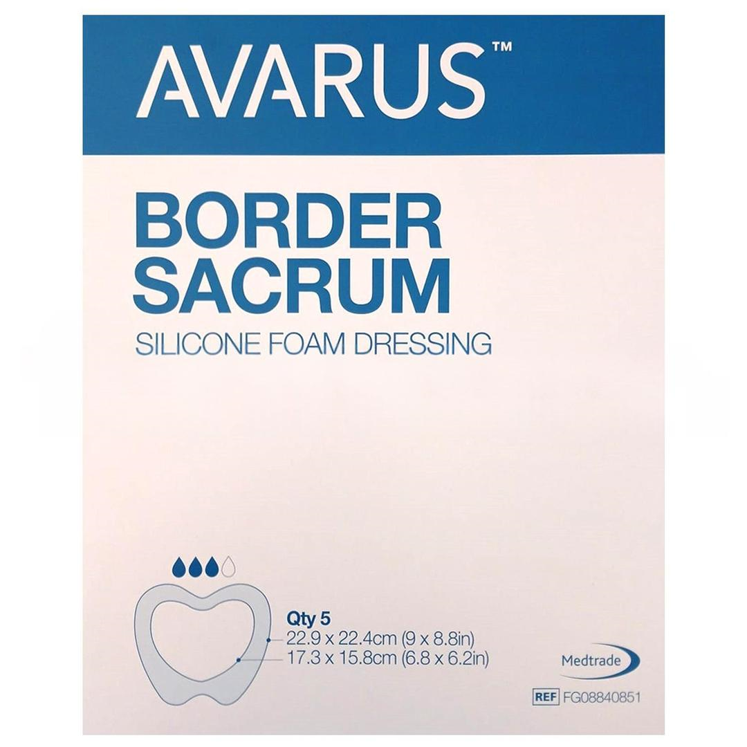 Avarus Kendinden Yapışkanlı Yumuşak Silikon Köpük Yara Örtüsü Sakral 22.9 cm x 22.4 cm 5'li