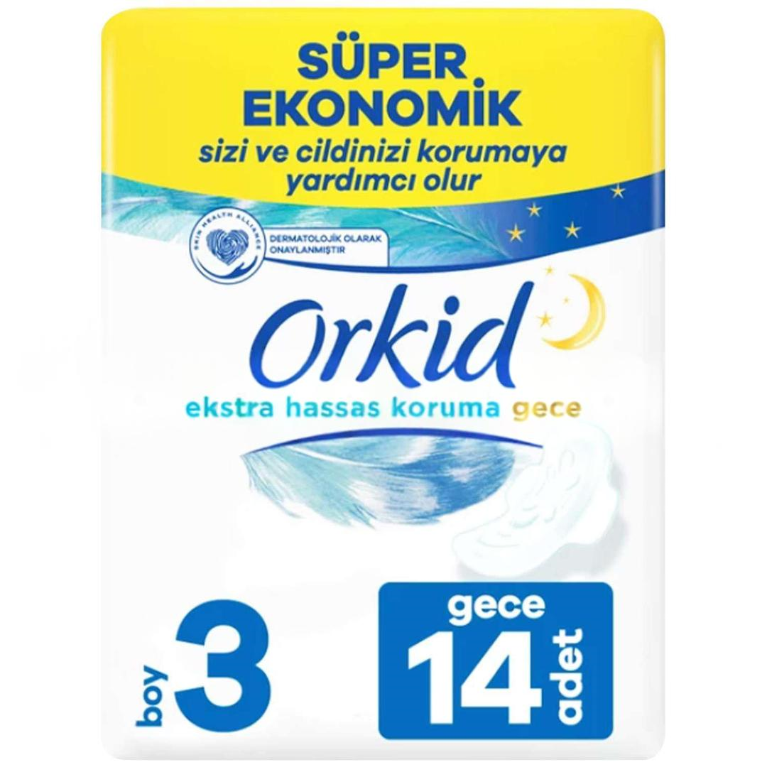 Orkid Extra Hijyenik Ped Hassas Koruma Dörtlü Uzun 14'lü