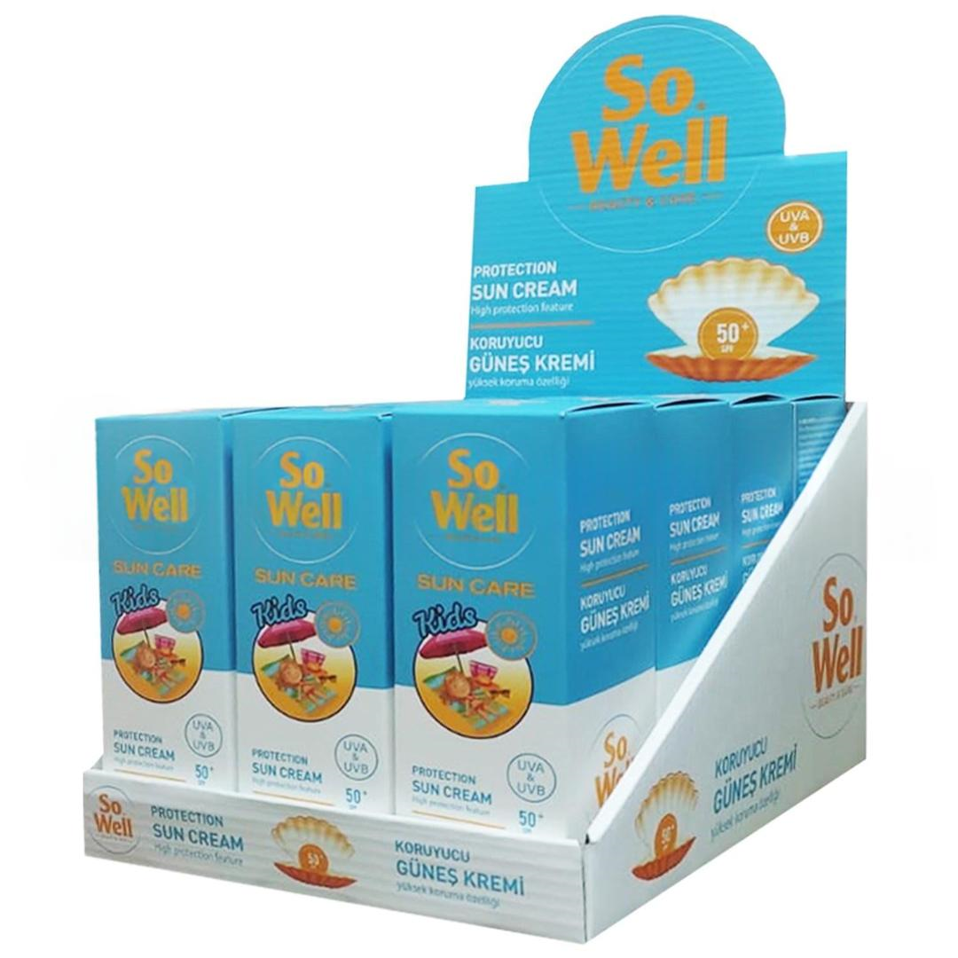 So Well Kids Güneş Kremi SPF50+ 100 ml - 12'li Stant