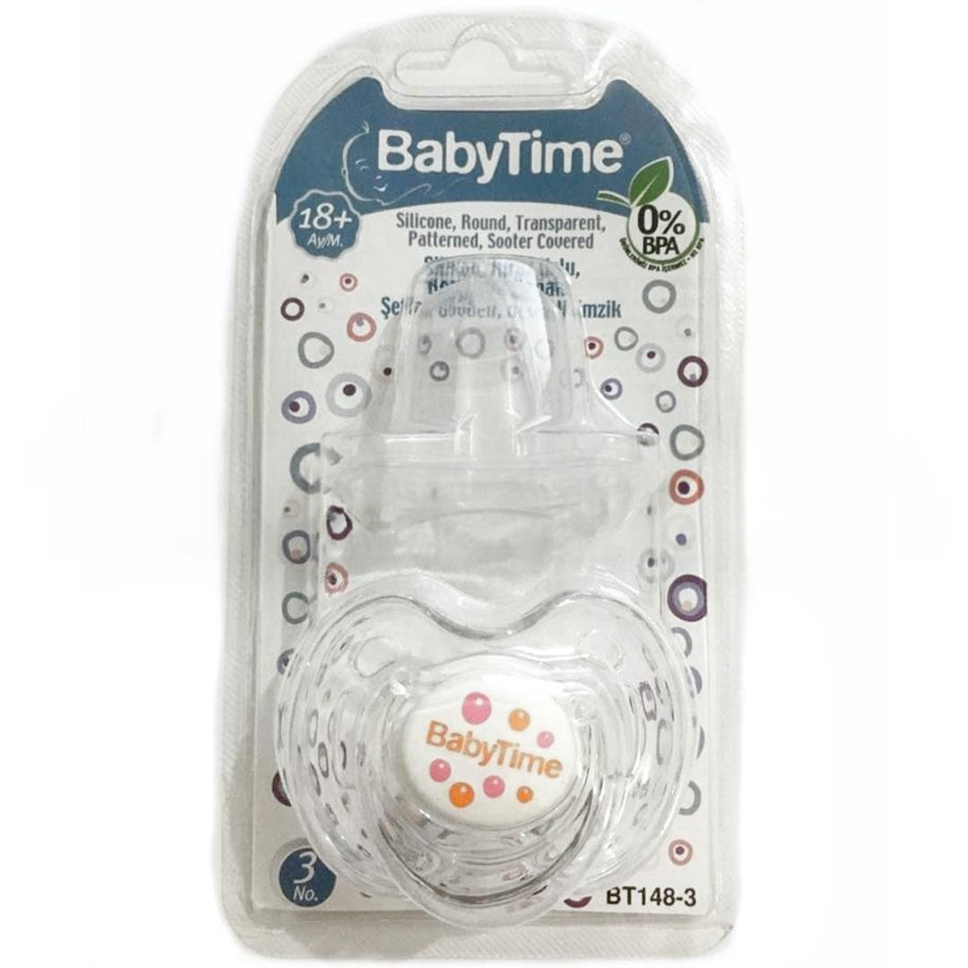 Baby Time Silikon Kiraz Uçlu Şeffaf Gövdeli Emzik No: 3