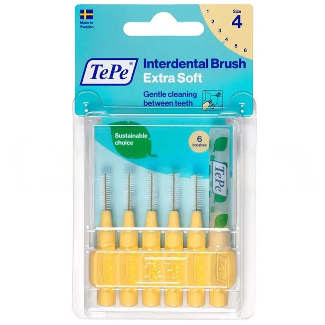 Tepe Blister Extra Soft Arayüz Fırçası 0,7 mm 6'lı - Sarı