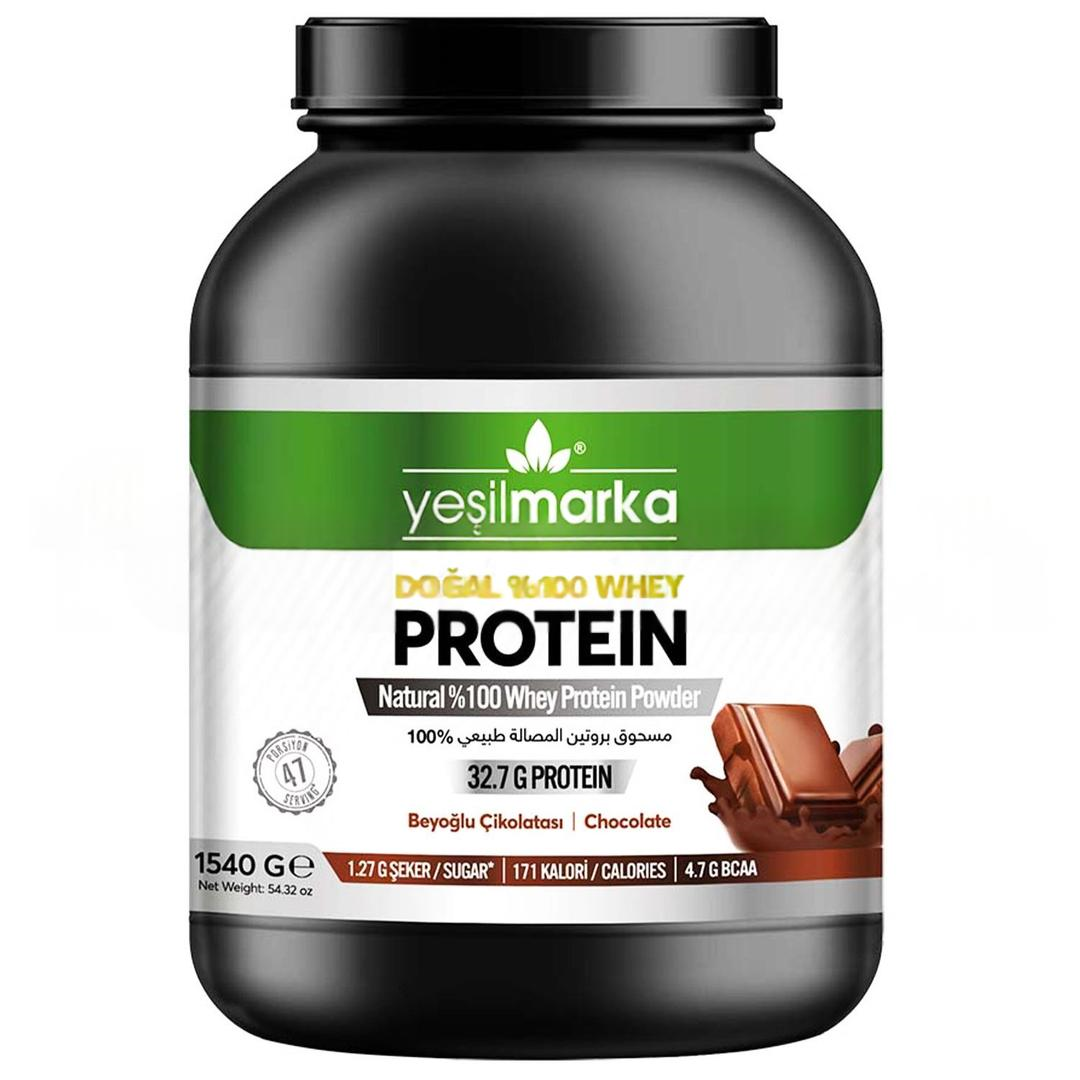 Yeşilmarka Doğal Whey Protein Tozu Beyoğlu Çikolatası 1540 gr