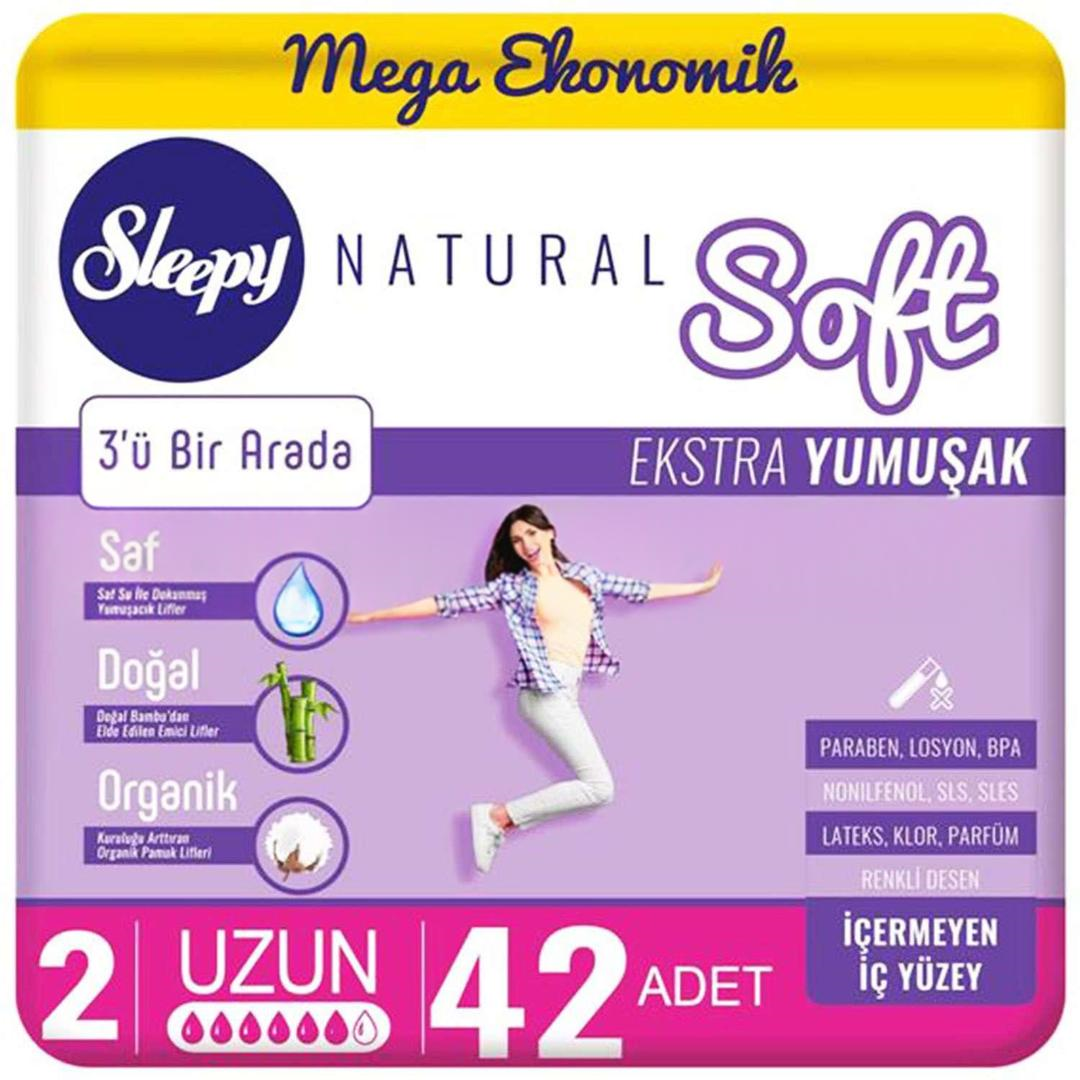 Sleepy Natural Soft Mega Ped Uzun 42 Adet