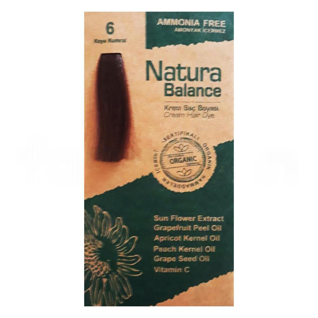 Natura Balance Organik Krem Saç Boyası 60 ml - 6 Koyu Kumral