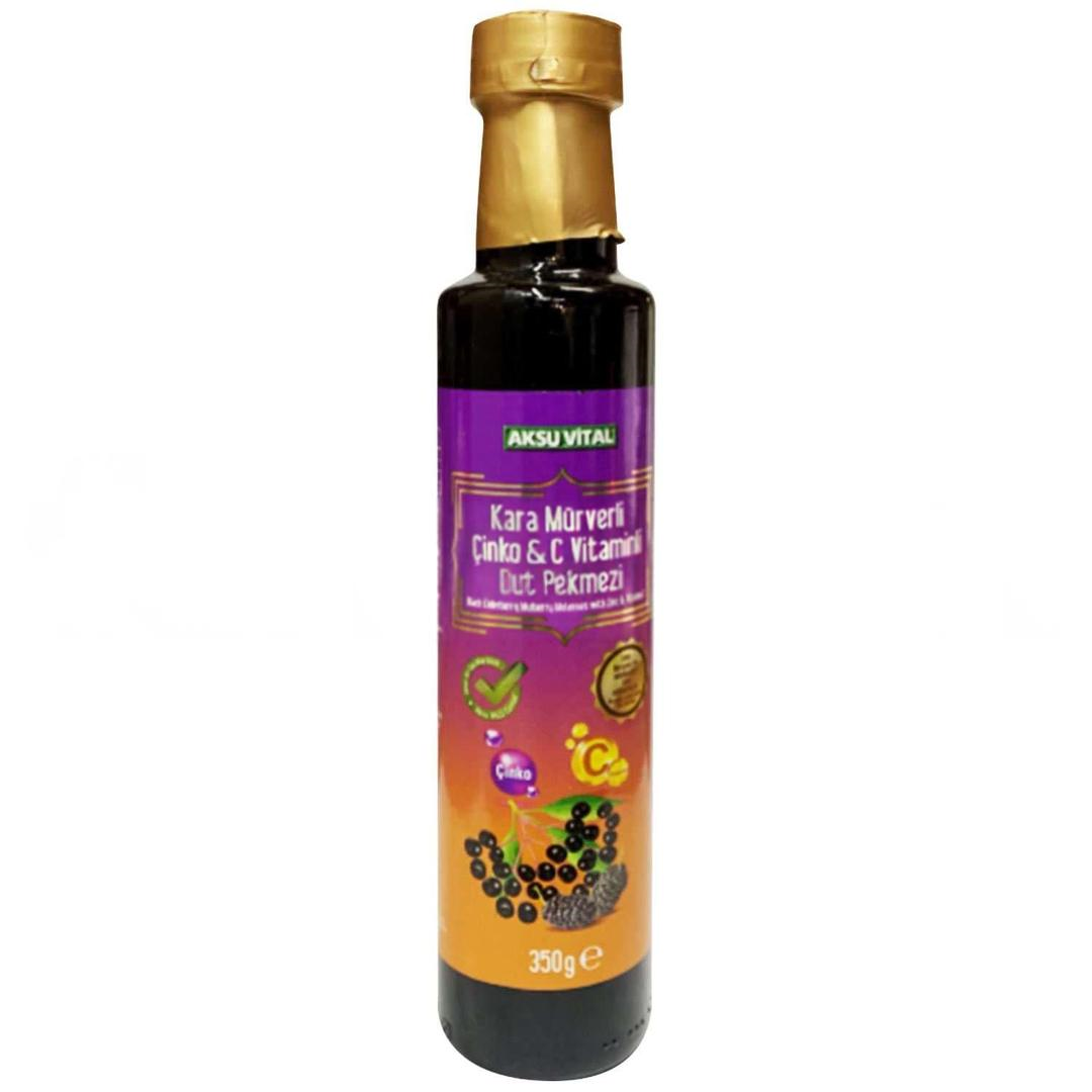 Aksu Vital Kara Mürverli Çinko C Vitaminli Dut Pekmezi 350 gr