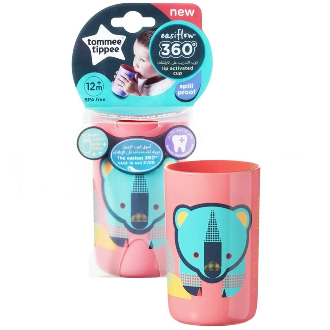 Tommee Tippee Kulpsuz Desenli 360 Derece Bardak 250 ml - Pembe