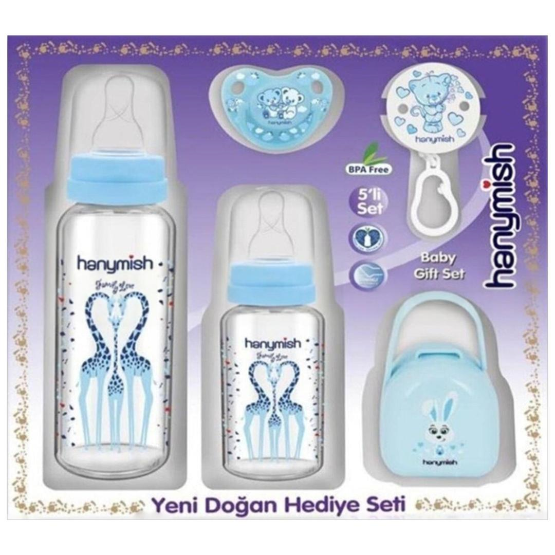 Hanymish 655 Yenidoğan PP Hediye Seti 5'li - Mavi