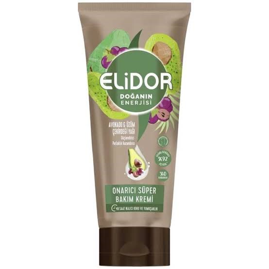 ELIDOR DOĞANIN ENERJİSİ AVOKADO ÜZÜM ÇEKİRDEĞİ YAĞI ONARICI SÜPER BAKIM KREMİ 170ML