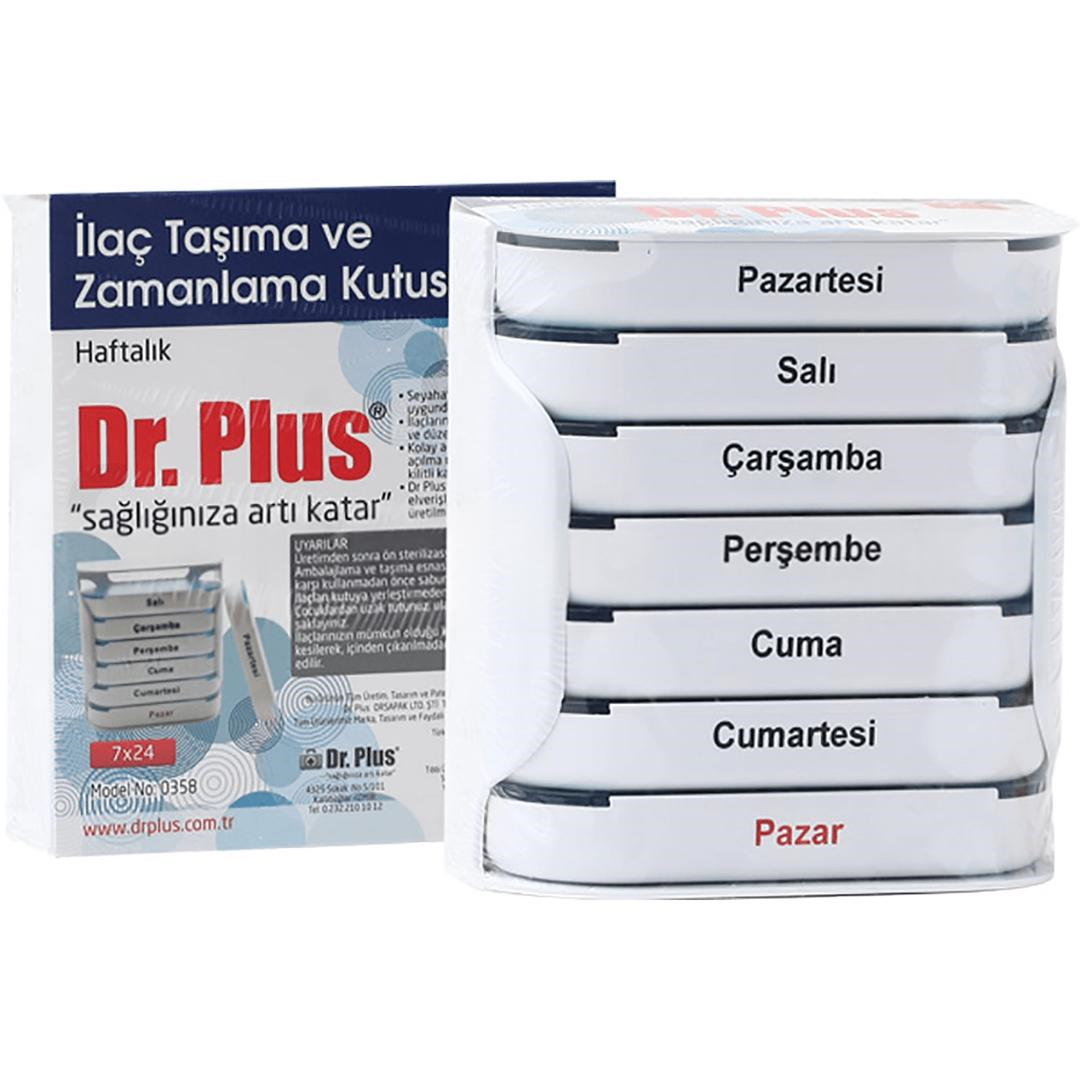 Dr. Plus İlaç Saklama Kutusu Haftalık - 7x24