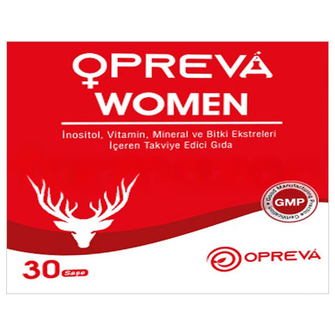 Opreva Women Miyo İnositol D-Kiro İnositol L-Arginin Ginseng İçeren 30 Saşe
