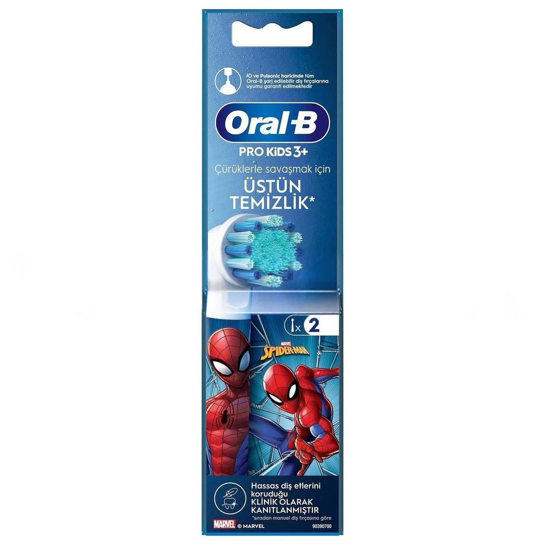 Oral-B Şarjlı Fırça Yedek Başlığı 2'li - Marvel Spiderman
