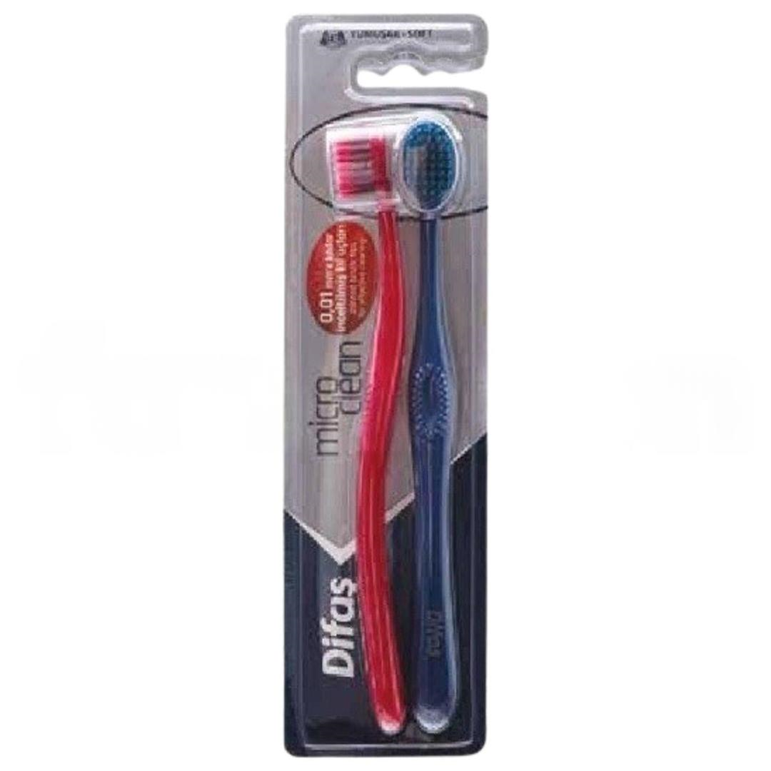 Difaş Micro Clean İnceltilmiş Yumuşak Soft Diş Fırçası 2'li