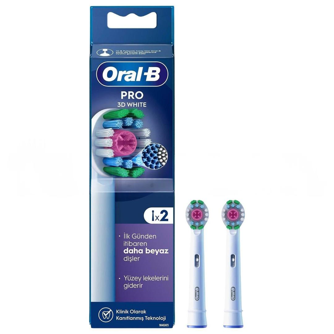 Oral-B Şarjlı Yedek Başlık 3D White Luxe Diş Fırçası 2'li