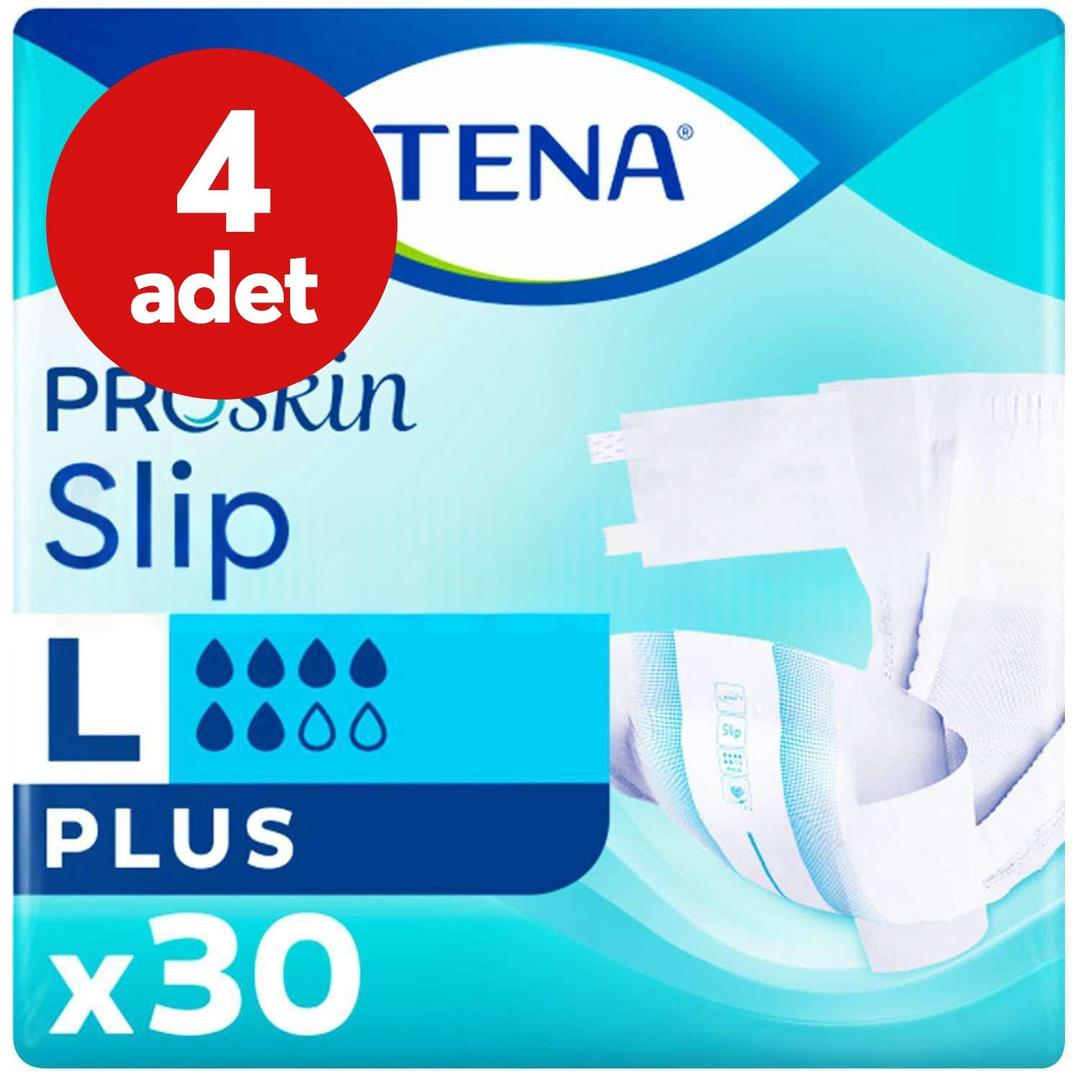 Tena Proskin Slip Plus 6 Damla Hasta Bezi Large 30'lu - 4 Adet