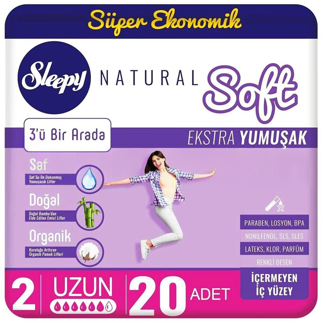 Sleepy Natural Soft İnce Ped Uzun 20'li