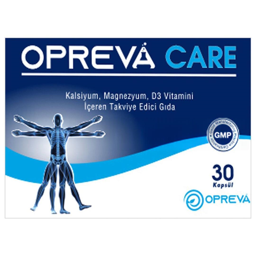 Opreva Care Kalsiyum Magnezyum D3 ve Çinko İçeren 30 Kapsül