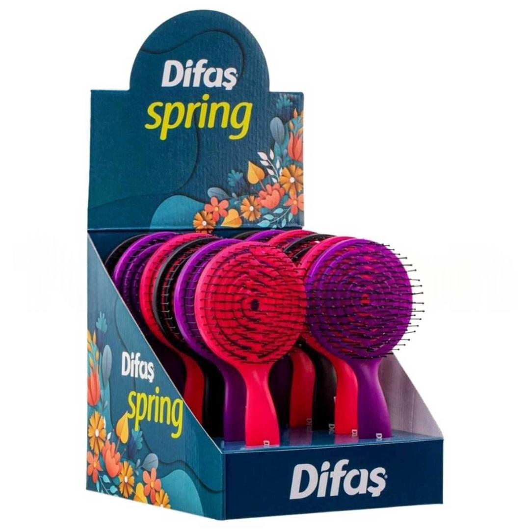 Difaş Saç Fırçası Spring 12'li Karma Masa Üstü Stant