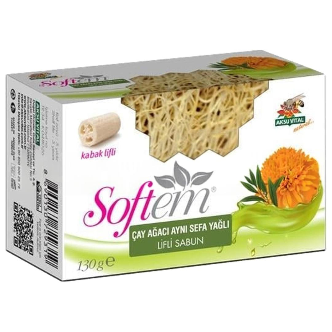 Softem Çay Ağacı ve Aynı Sefa Yağlı Kabak Lifli Sabun 130 gr