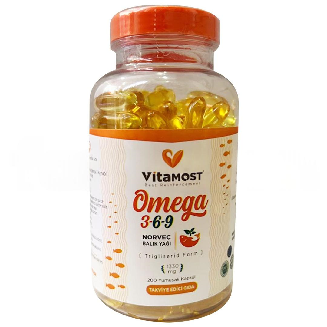 Vitamost Omega 3-6-9 Trigliserid Form 1330 mg 200 Kapsül