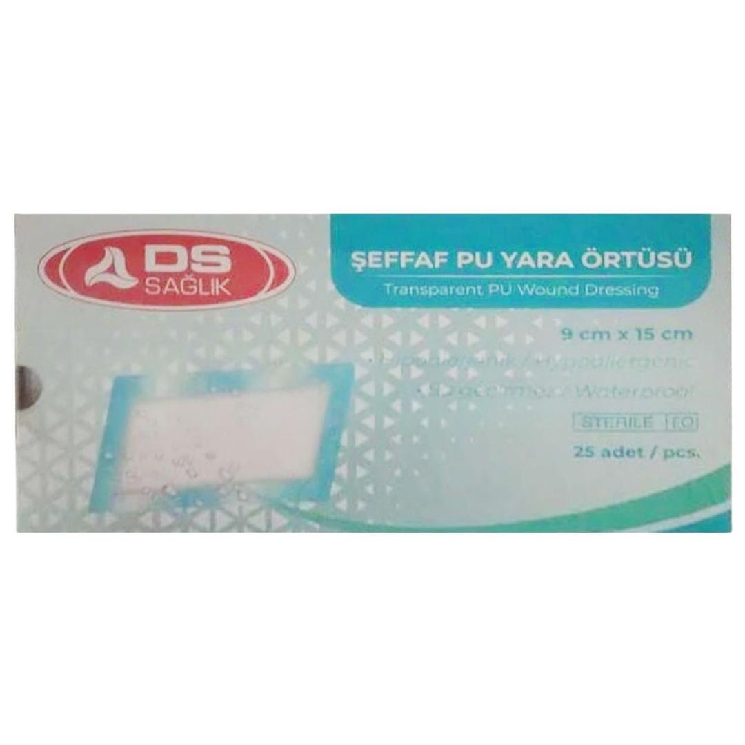 Ds Plus Su Geçirmez Şeffaf Yara Örtüsü 9x15 cm - 25'li