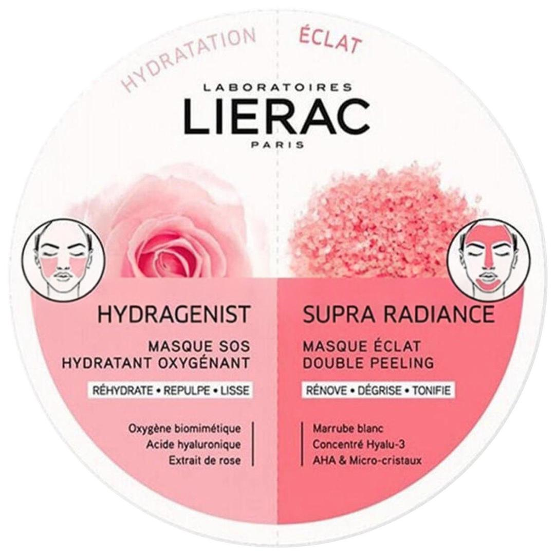 Lierac Paris Hydragenist Sos Moisturizing Oxygenating Mask 6 ml & Supra Radiance Double Peeling Mask 6 ml